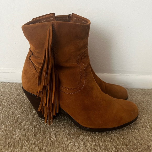 Sam Edelman Louie Fringe Ankle Booties - Picture 1 of 11